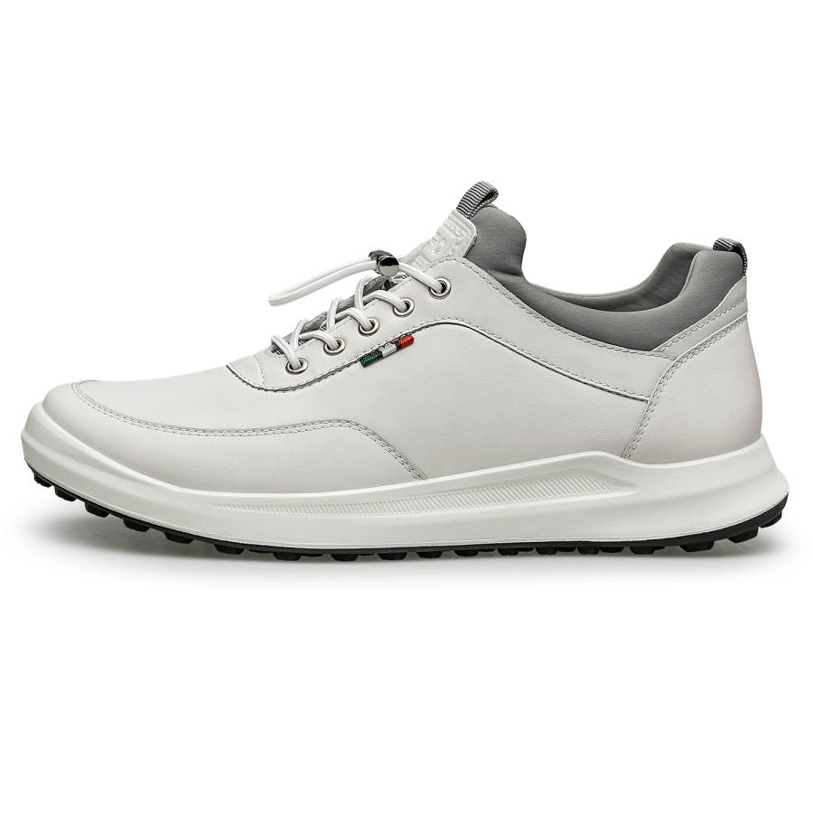 ZRO Top Grain Cow Leather Low top Casual Shoes Men's White