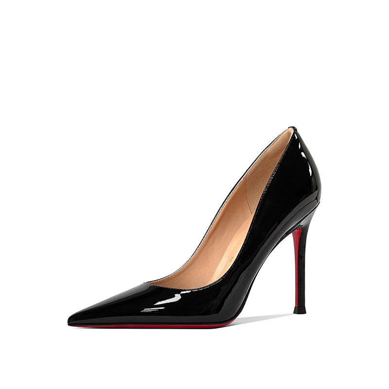 Beijiani Beijiani Microfiber Leather Slim Heel High Heels Women's