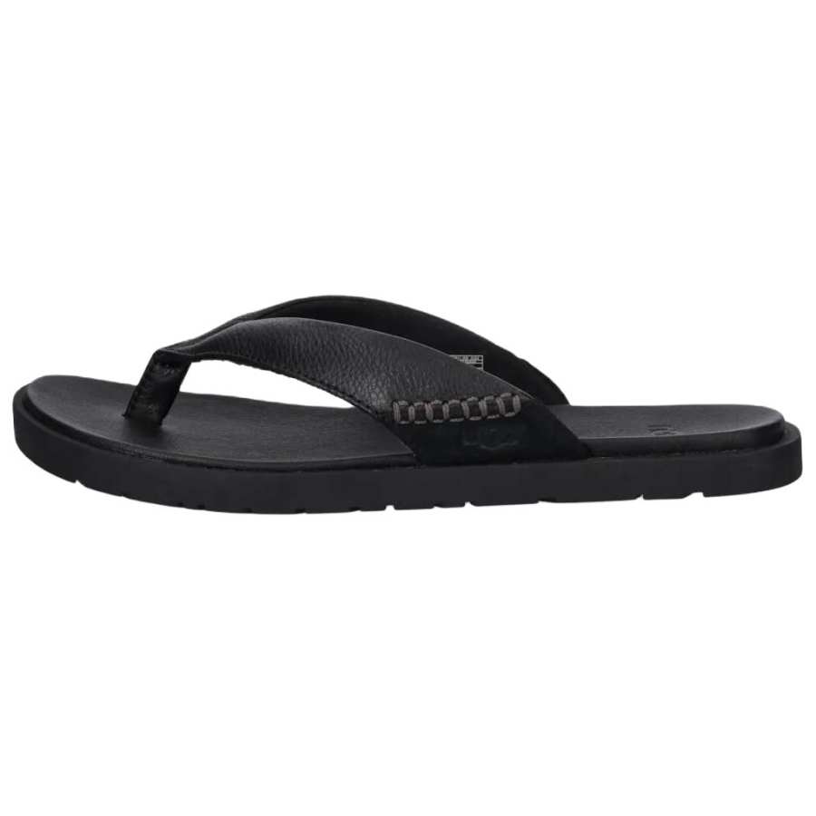 UGG Rubber Sole Abrasion Resistant Abrasion Resistant Flip Flops Men's Black