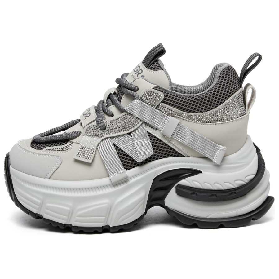 ZGR Fashion Lightweight Height Increasing Low top Chunky Sneakers Women's