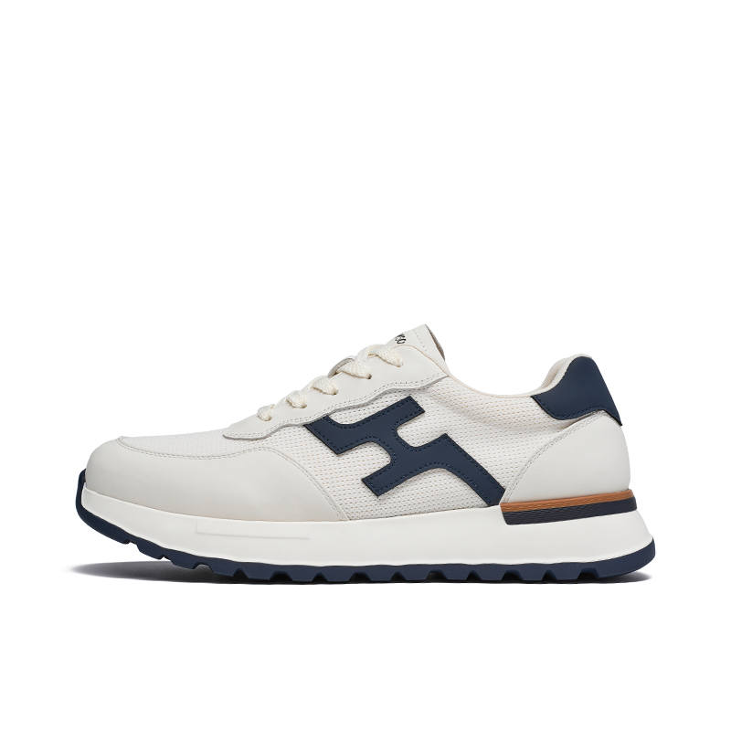 HARSON Textile, Cow Leather Abrasion Resistant Lightweight Slip Resistant Low top Casual Shoes Men's