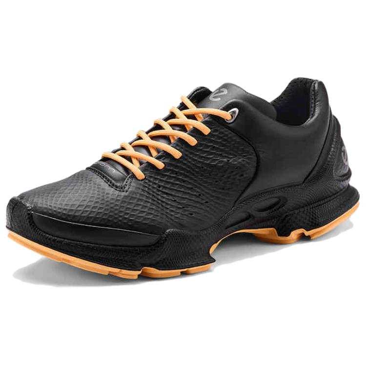 Ecco Biom C Cow Leather Low top Hiking Shoes Women's Black Yellow