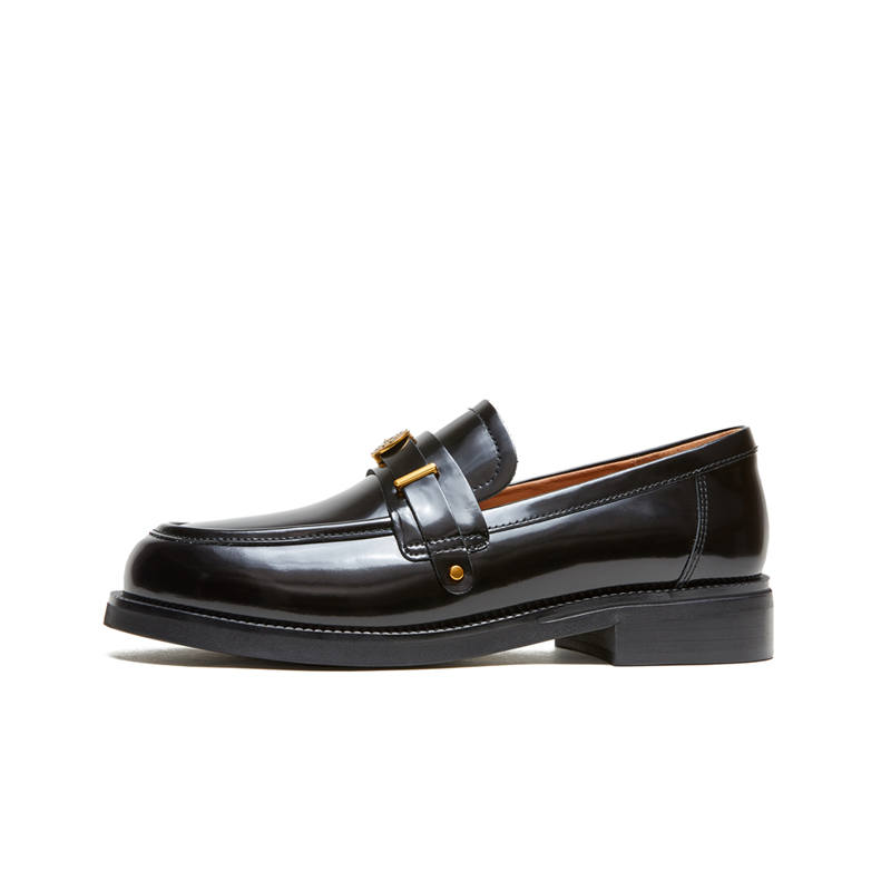 AQUASCUTUM Cow Leather Loafers Women's Black