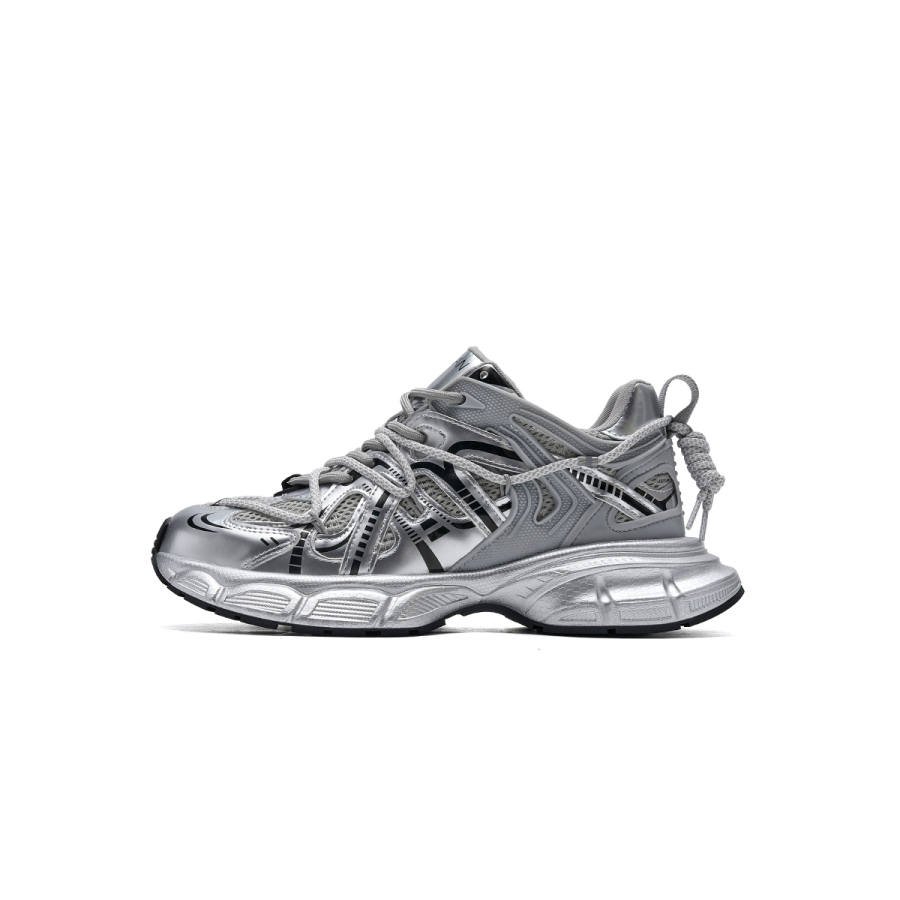 EBLAN EBLAN Chunky Sneakers Unisex Low Top Silver