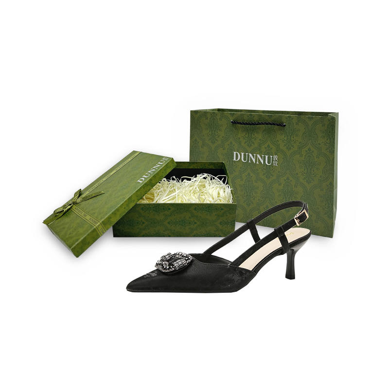 DUNNU Leather Slim Heel High Heels 6CM Women's Box Included