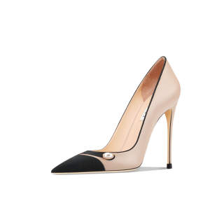 Suyymakk Slim Heel High Heels Women's Nude