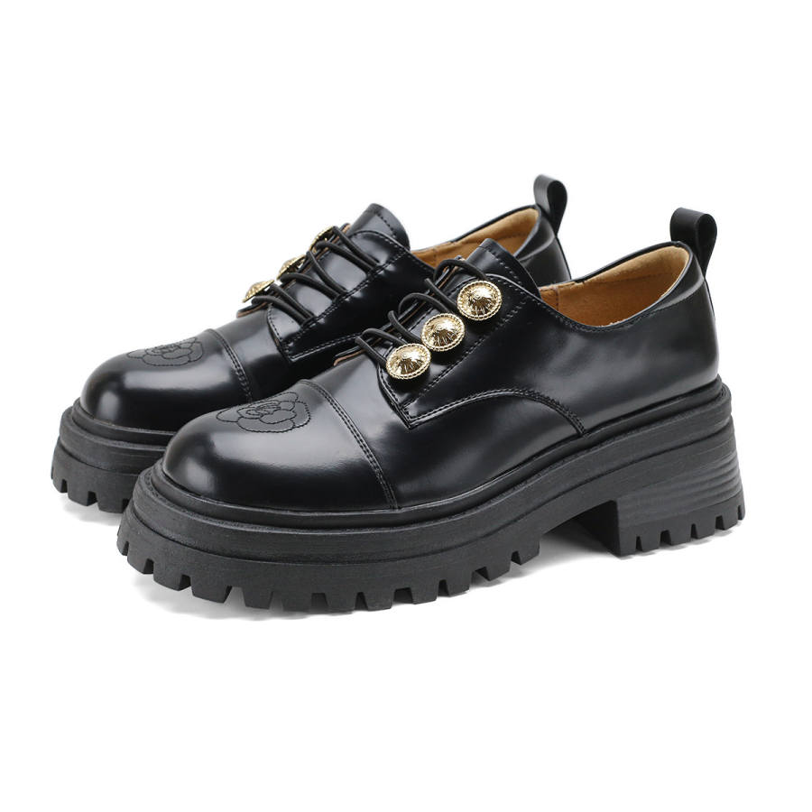 Safiya Cow Leather Casual Shoes Women's Black
