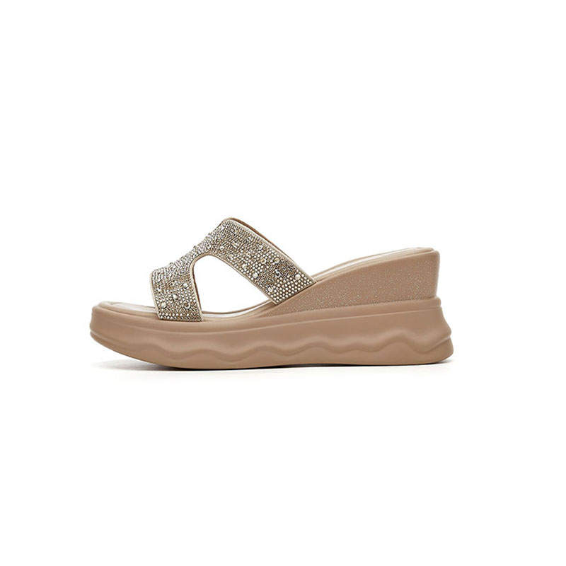 DAPHNE DAPHNE Slide Slippers Women's Black, Gold
