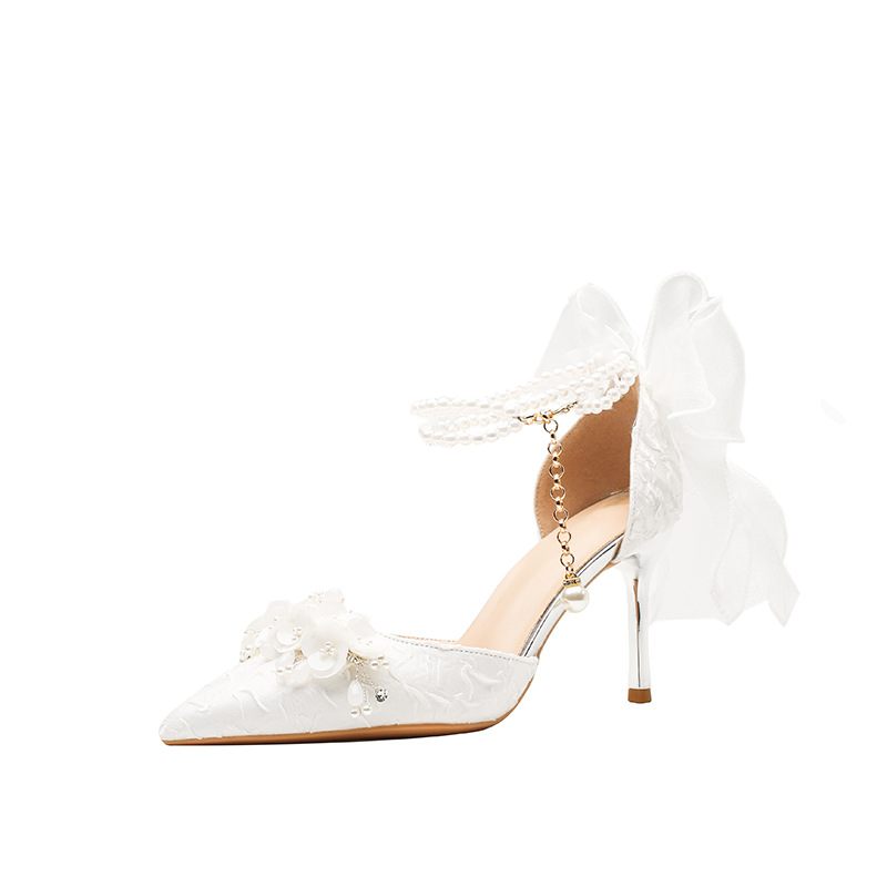 BIGTREE BIGTREE Microfiber Leather High Heels Women's White