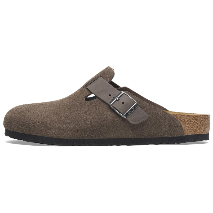 Birkenstock Abrasion Resistant Closed Toe Slippers Men's Earth Gray Narrow