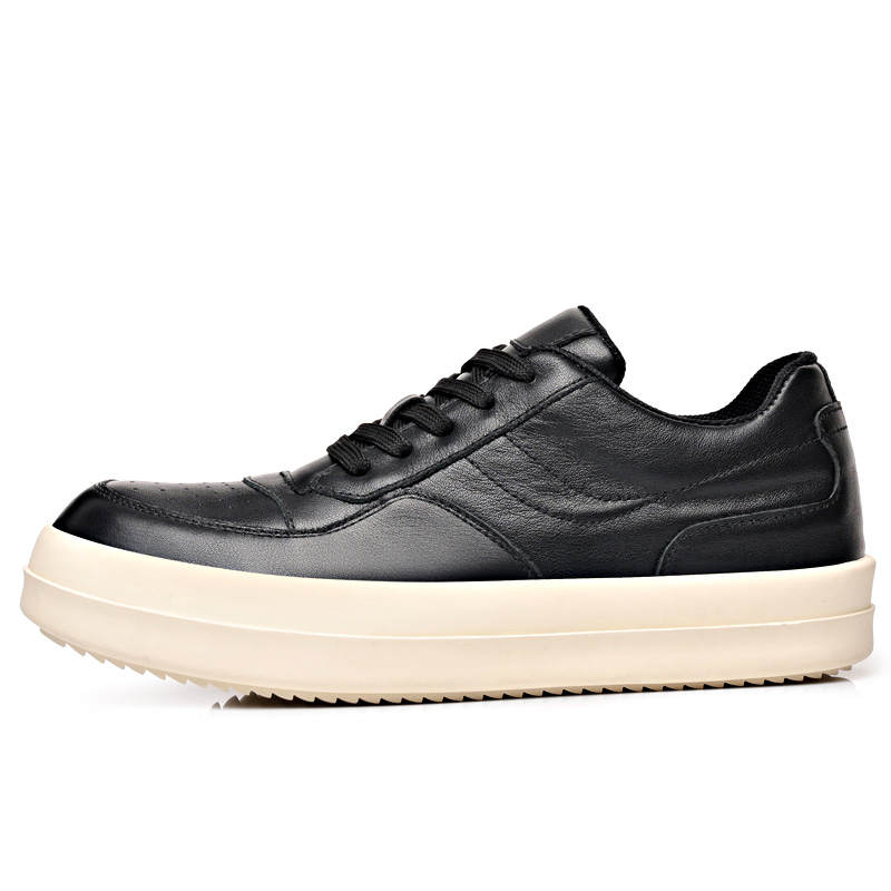 JUMP&FISH Top Grain Cow Leather Cushioning Breathable Low top Skateboard Shoes Men's
