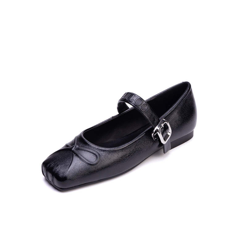HONGYANGLIN Sheepskin Mary Jane Shoes Women's