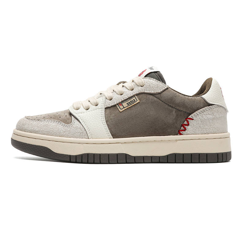 V05 V05 Microfiber Leather Low top Skateboard Shoes Unisex Brown