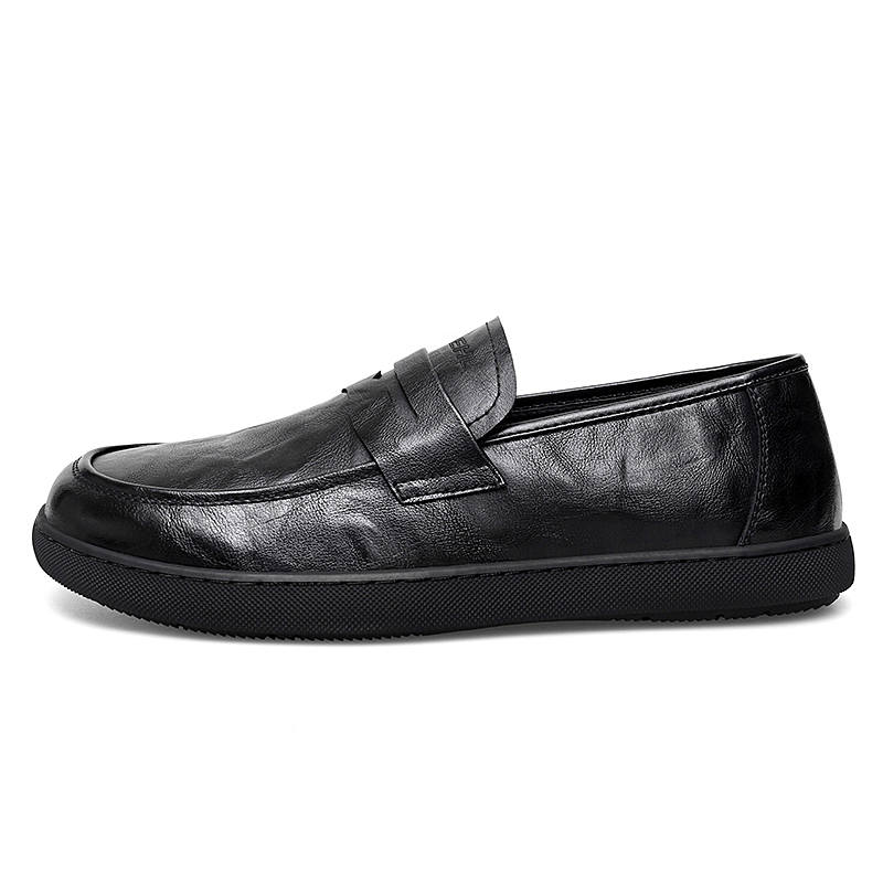 PEHL Men's Casual Shoes Men's Low Top Black/Brown