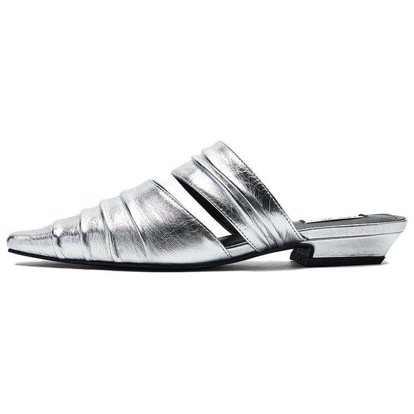 NINE WEST NINE WEST Closed Toe Slippers Women's Silver