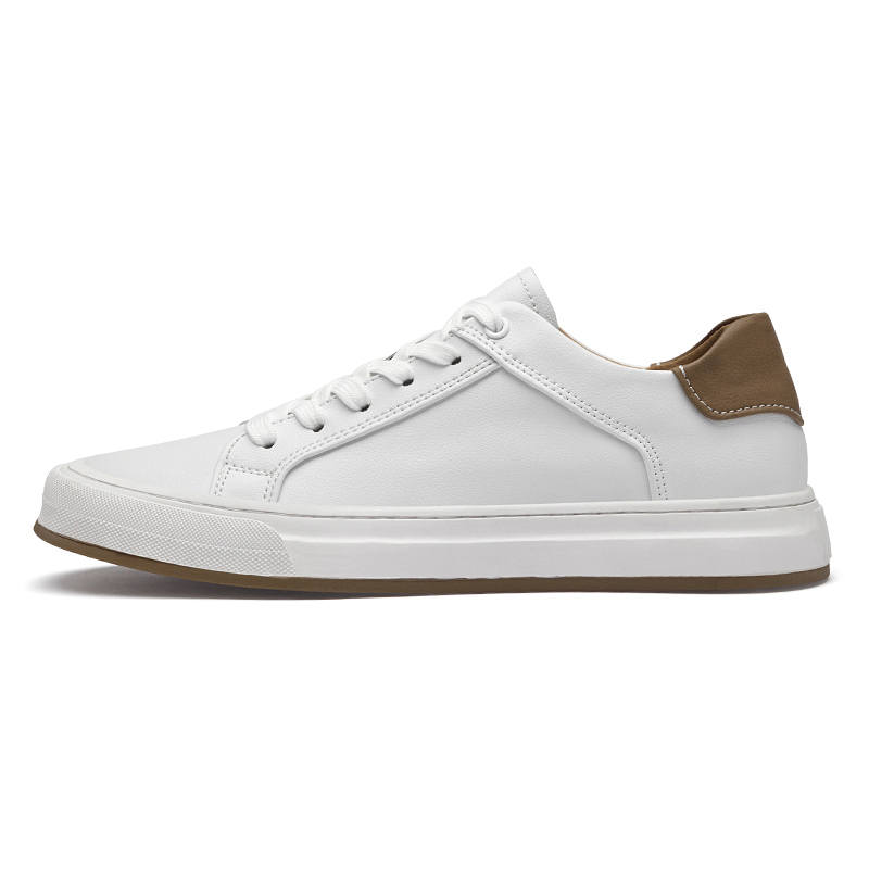 GONGNIULEITING Cow Leather Slip Resistant Slip Resistant Low top Skateboard Shoes Men's