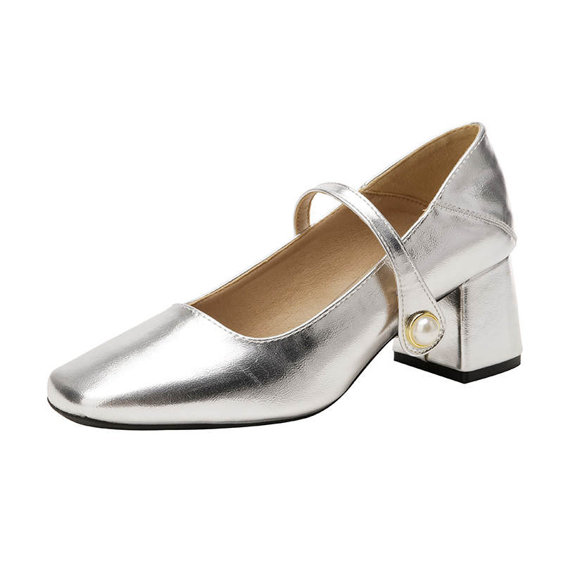 TATAYA Mary Jane Shoes Women's Silver