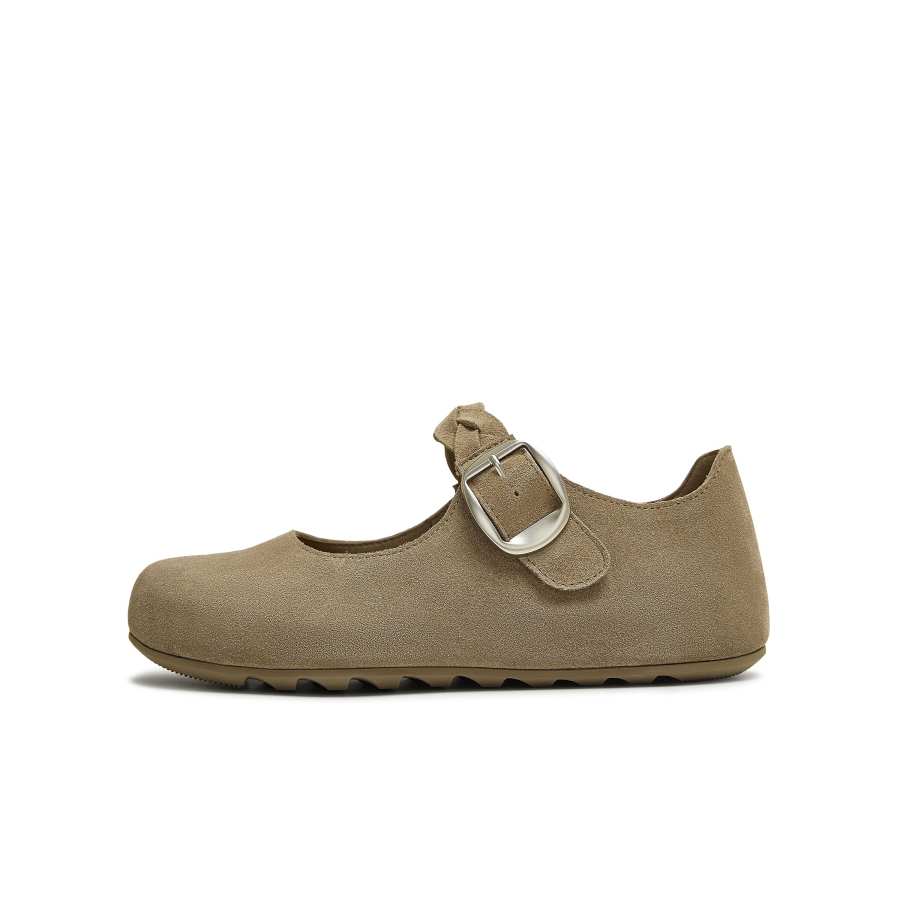 Teenmix Woven Birkenstock Style Shoes Cow Split Leather Mary Jane Shoes Women's