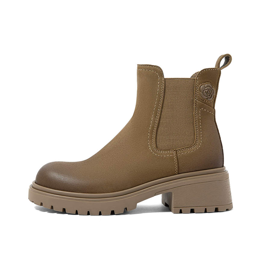COMELY Chelsea Boots Women's Black/Khaki