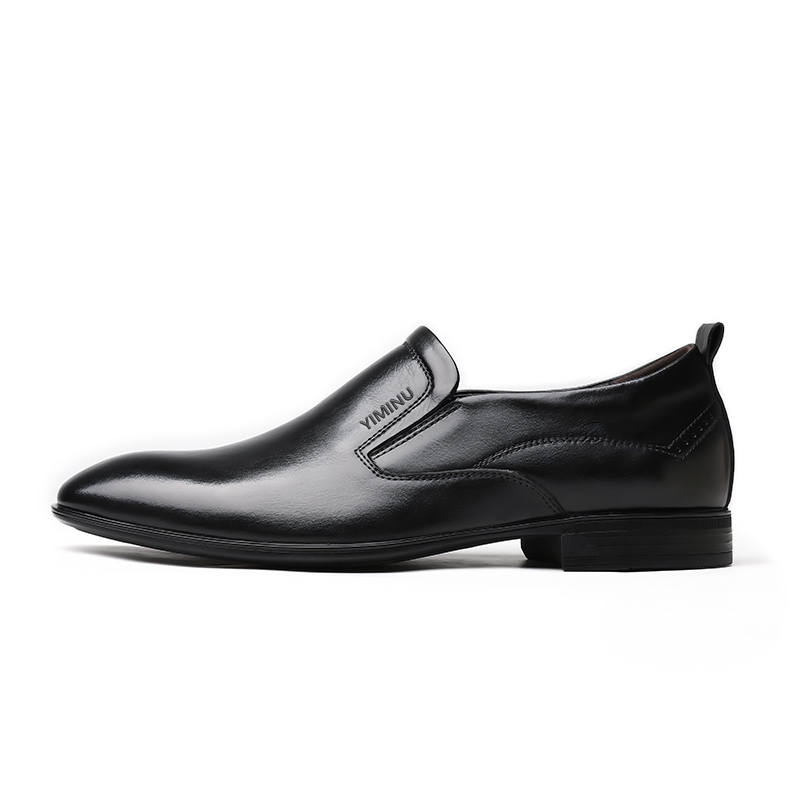 YIMINU Top Grain Cow Leather Casual Leather Shoes Unisex