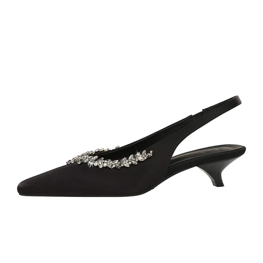 QITUMAUL Flared Heel High Heels 3cm Women's