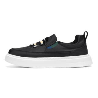 HUABANGONGYUAN Low top Skateboard Shoes Men's Black