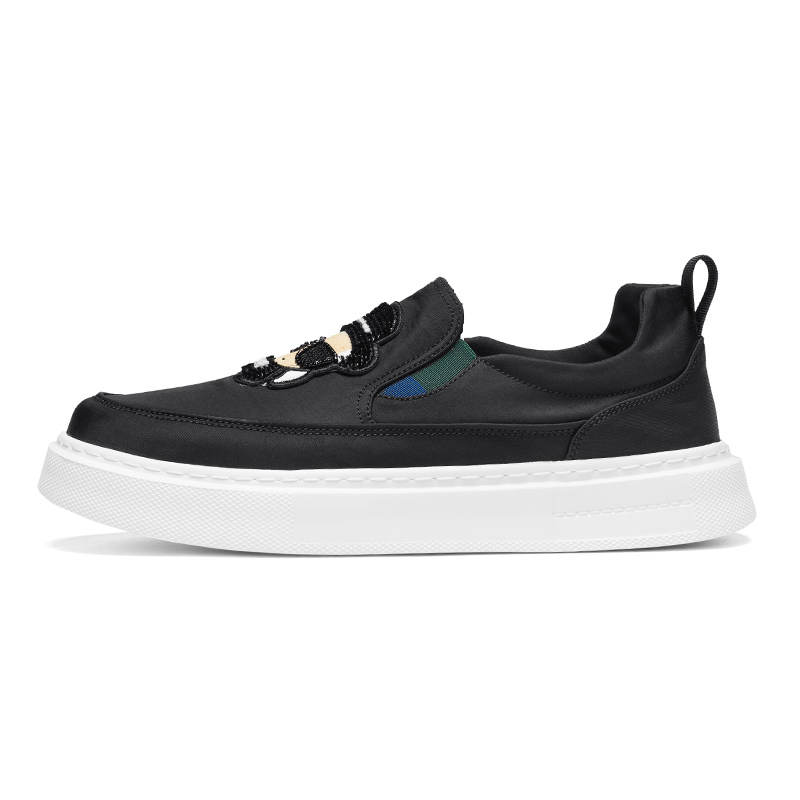 HUABANGONGYUAN Low top Skateboard Shoes Men's Black