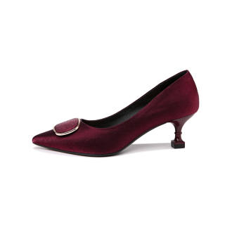 GUQITIANLUN GuQiheAven Pu Flared Heel High Heels 5.5cm Women's
