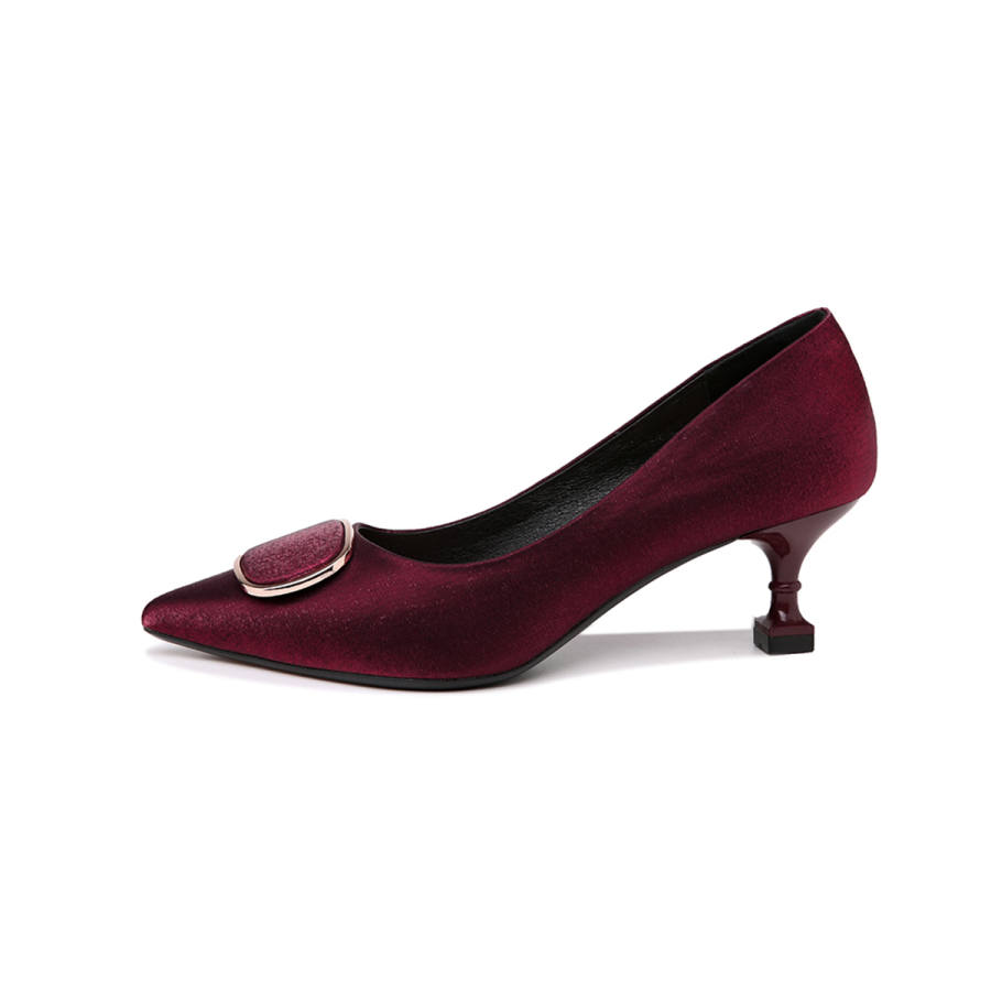 GUQITIANLUN GuQiheAven Pu Flared Heel High Heels 5.5cm Women's