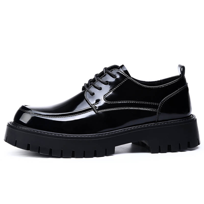 XIAOTOULANG Casual Leather Shoes Men's Low Top Black/Brown