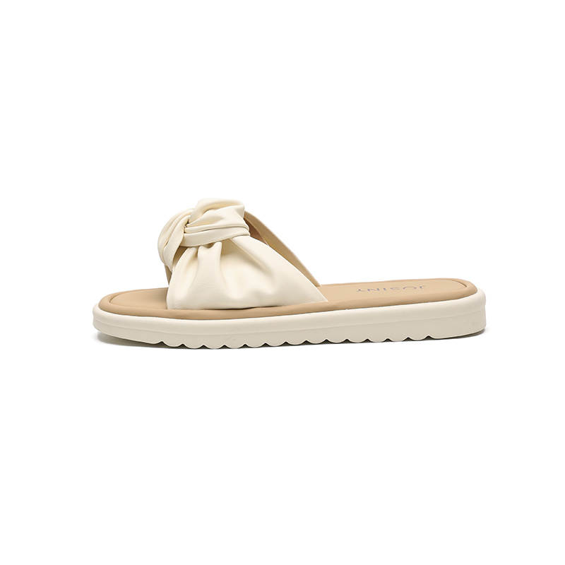 JOSINY Slip Resistant Slide Slippers Women's Ecru