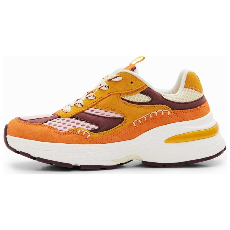 Desigual Cow Leather Low top Casual Shoes Women's Orange