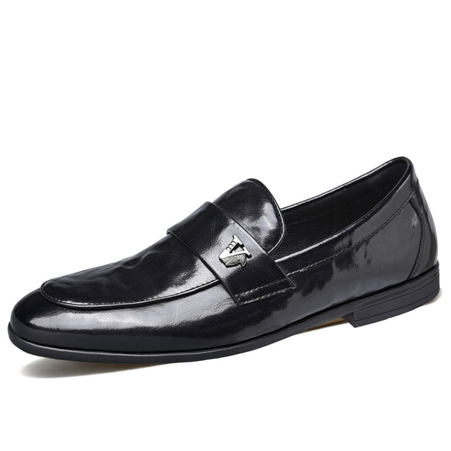 SENJIALUO Men's Casual Shoes Men's Low Top Black