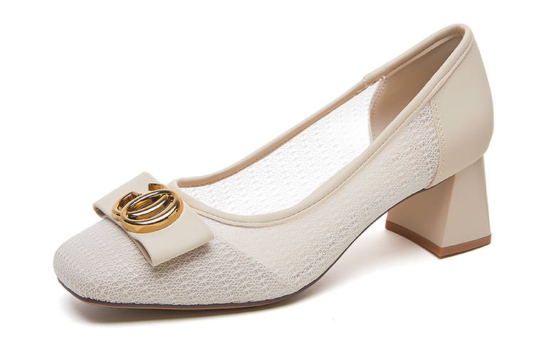 ZGR PU, Textile Chunky Heel High Heels 5CM Women's
