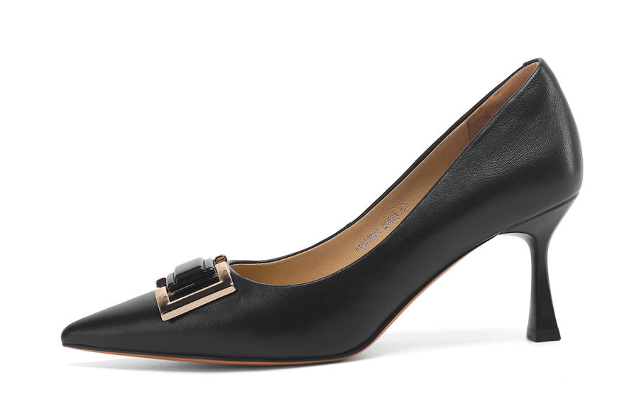 VEDULLAR Sheepskin Slim Heel High Heels 7.5cm Women's