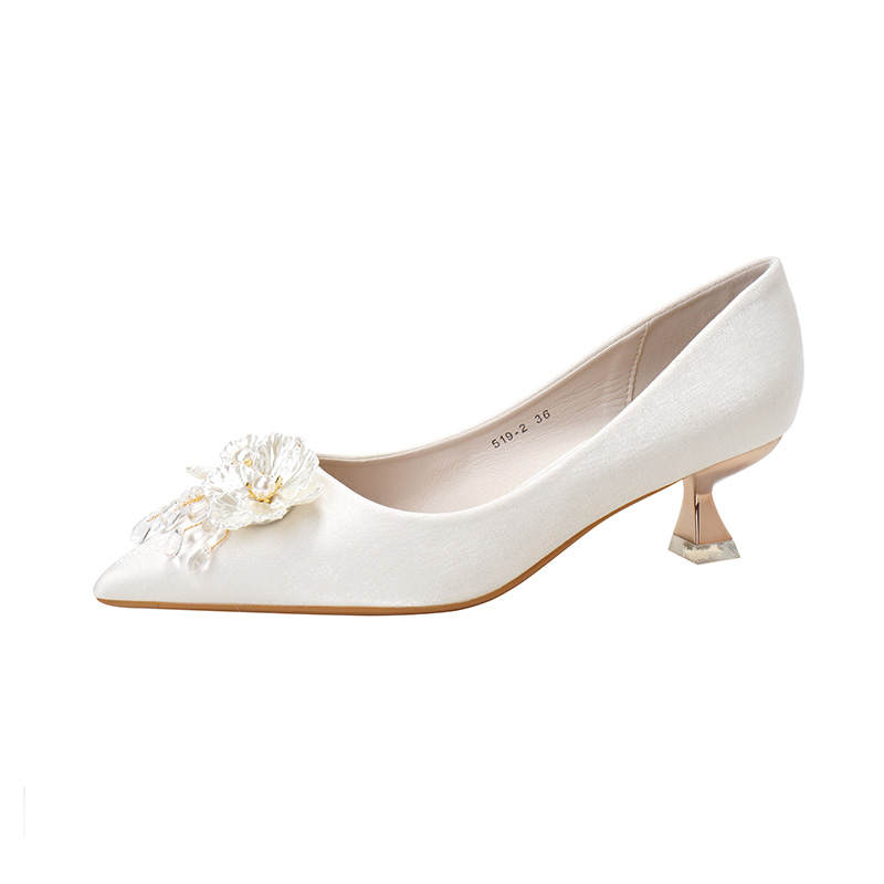 Bamiti Slim Heel High Heels Women's Ecru