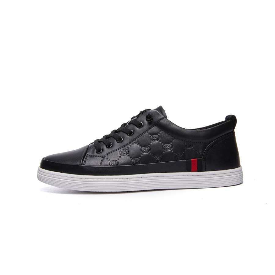 SHERIDAN Cow Leather Low top Skateboard Shoes Men's Black