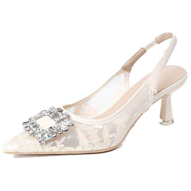 YAFEI XUANYU Mesh Slim Heel High Heels 6.5cm Women's