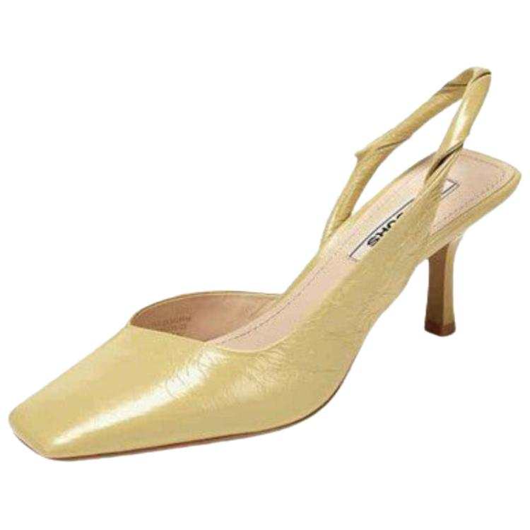 73Hours Dating Slim Heel High Heels 7cm Women's Yellow