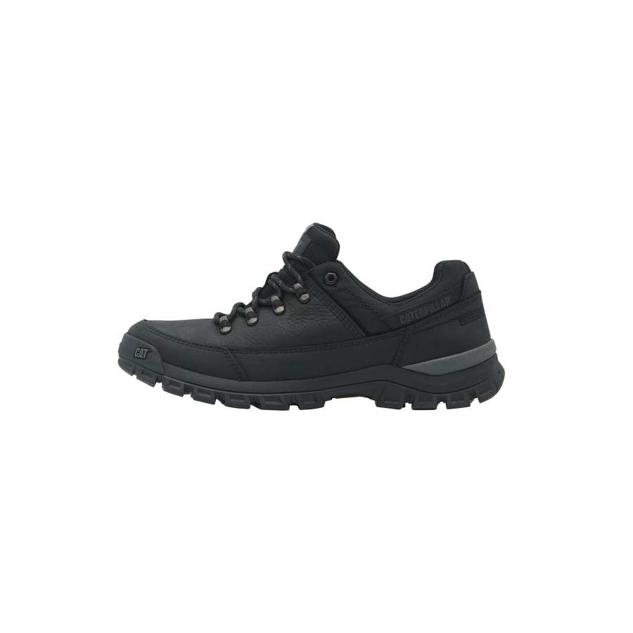 CAT Textile, Cow Leather Abrasion Resistant Low top Casual Shoes Men's Black
