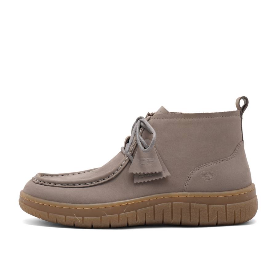 BELLE Cow Leather Ankle Boots 5CM Women's Black Beige