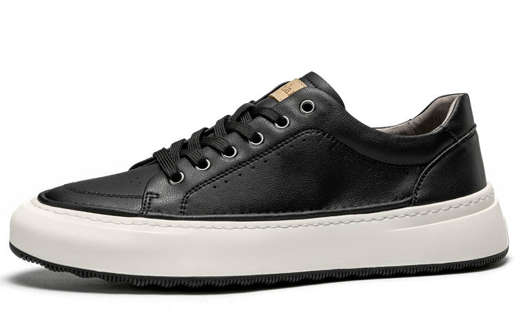 LEAVELAND Low top Stylish Skateboarding Shoes Men's Black