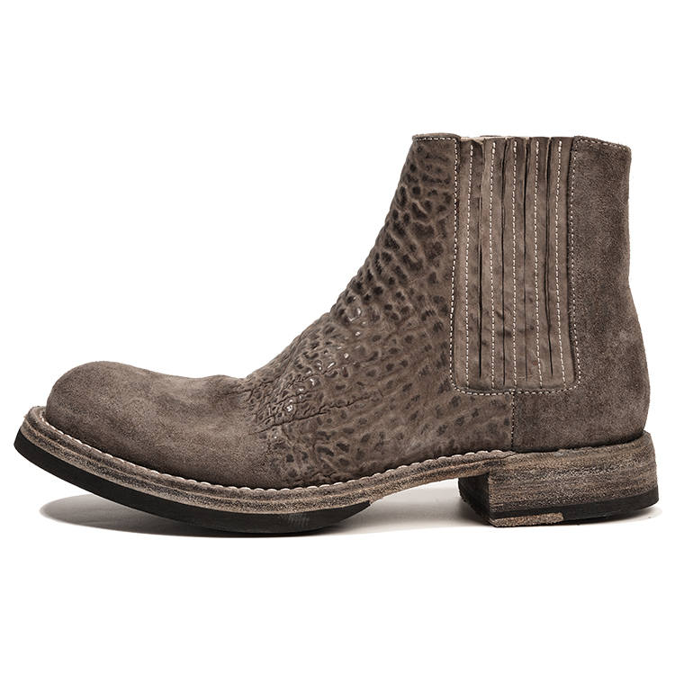Dreambox Dreambo Horse Leather Crew Chelsea Boots 4cm Men's