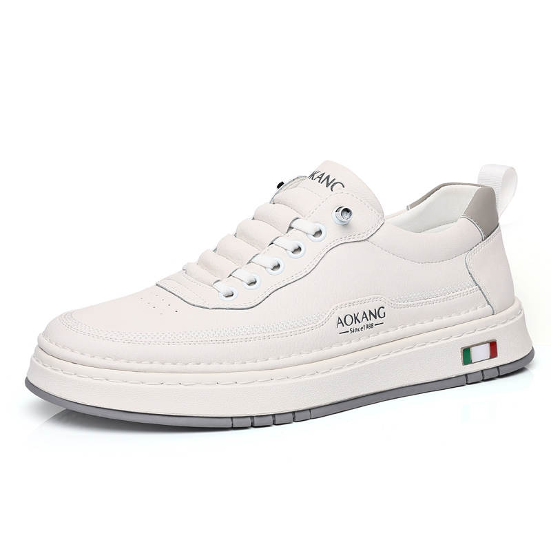 AOKANG Trendy Collection Cow Split Leather Breathable Low top Skateboard Shoes Men's