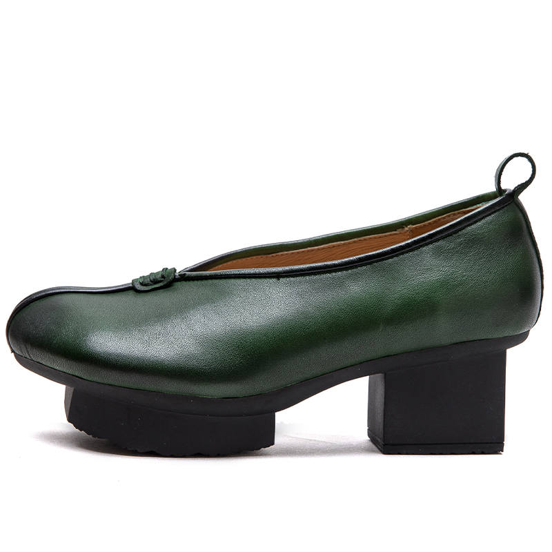 JIEZHOU Top Grain Cow Leather Casual Shoes Women's
