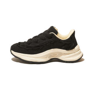 W/O DELAY Chunky Sneakers Unisex Low Top Black