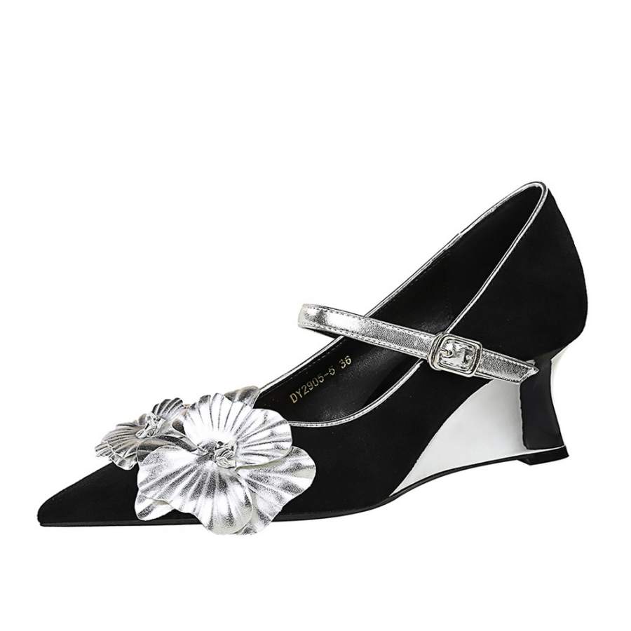 YAFEI XUANYU Suede Wedge Heel High Heels 6CM Women's