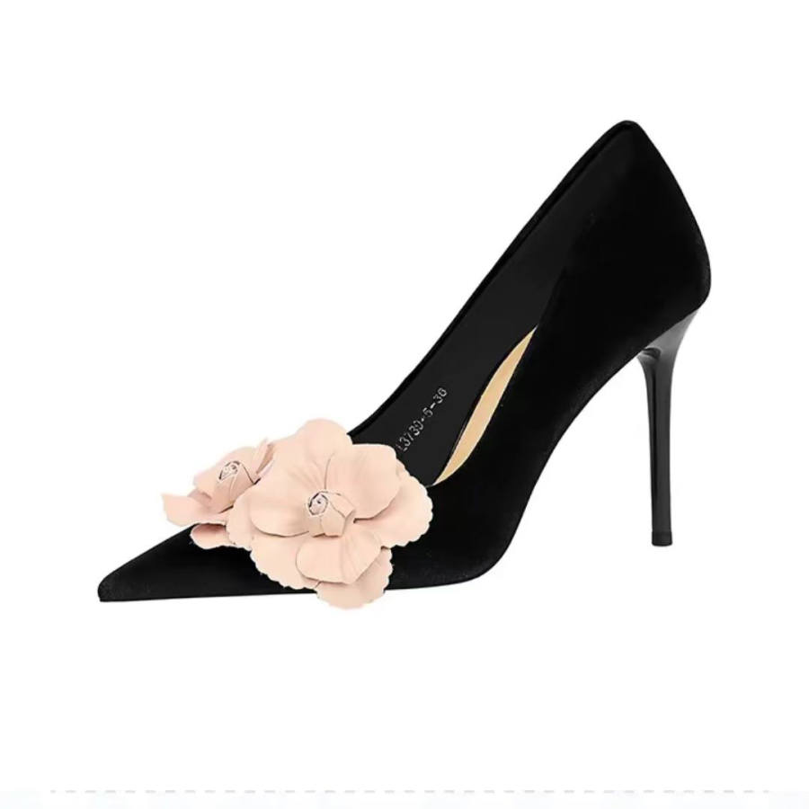 QITUMAUL Suede Slim Heel High Heels Women's