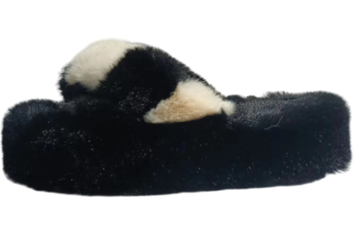 SHULUAN Suede Slide Slippers Women's Black