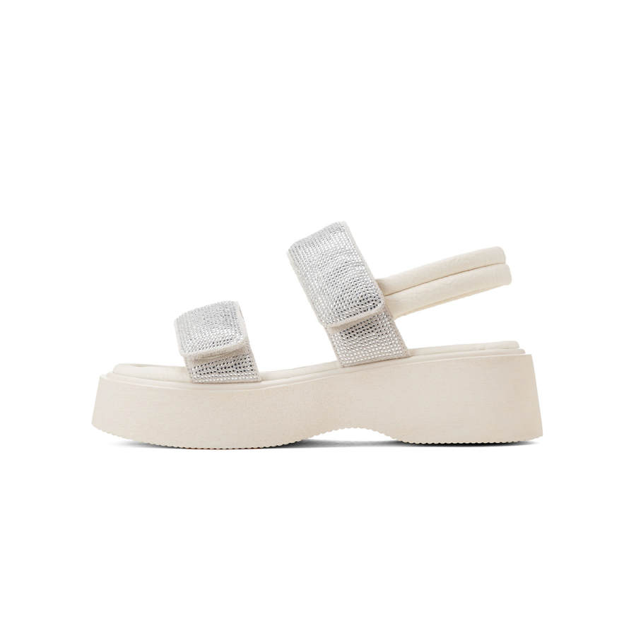 GOLDLION Fabric Fashion Trend One Strap Sandals Women's